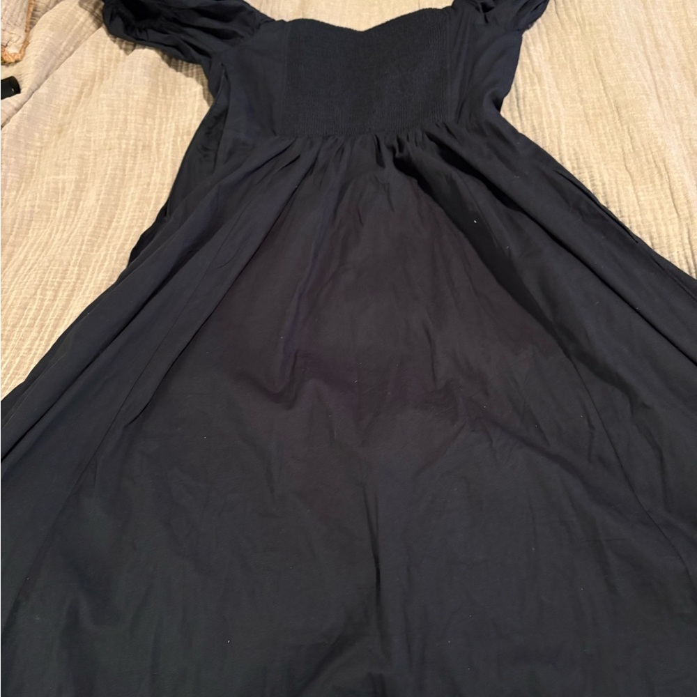 Maeve Strapless Dress in Green and Orange